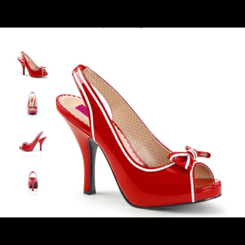 Hidden platform Peep toe slingback sandal with bow